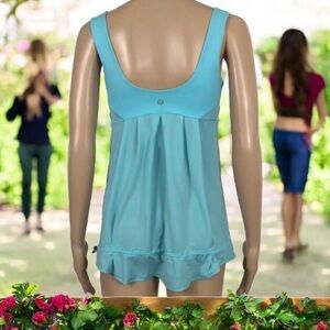 👛 (ANY 2/$30)  LULULEMON Elevate Tank Top Tonka Stripe Angel Blue White